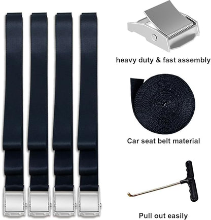 Eurmax USA Trampoline Stakes Heavy Duty Trampoline Parts Corkscrew Shape Steel Stakes Anchor Kit