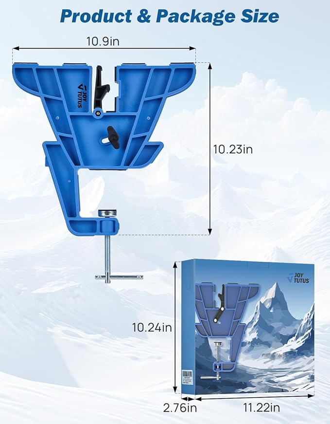 JOYTUTUS Ski and Snowboard Vises for Tuning, Edges and Waxing, Non-Slip Snowboard Clamp with Rubber