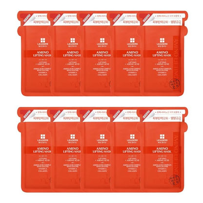 Leaders Mediu Amino Firming & Lifting Facial Sheet Mask | Amino Acid Complex, Vitamin A, Collagen |