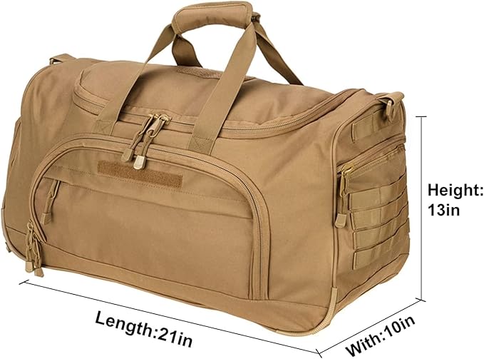 Gym Bag for Women & Men Tactical Duffle Military Weekender Work Out Lightweight Waterproof Sports