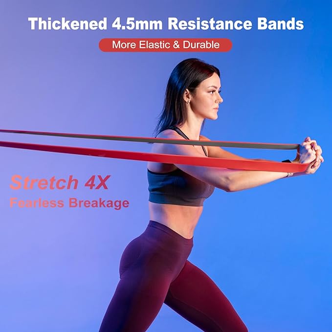Resistance Bands, Pull Up Bands, Workout Bands for Exercise, Thick Heavy Resistance Band Set with