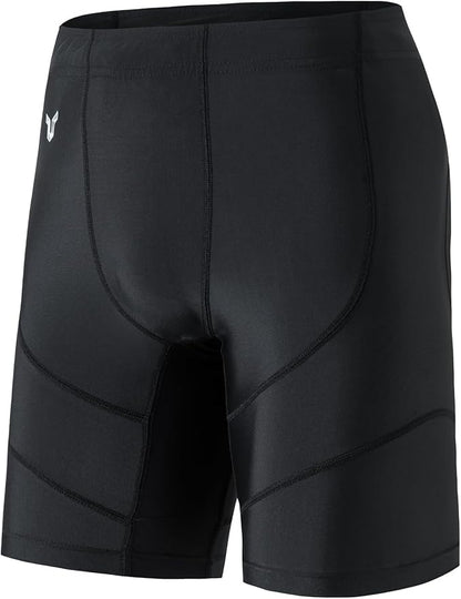 HUGE SPORTS Men's Rash Guard Swim Shorts Compression Swimming Jammer Cool Dry Active Swimsuit