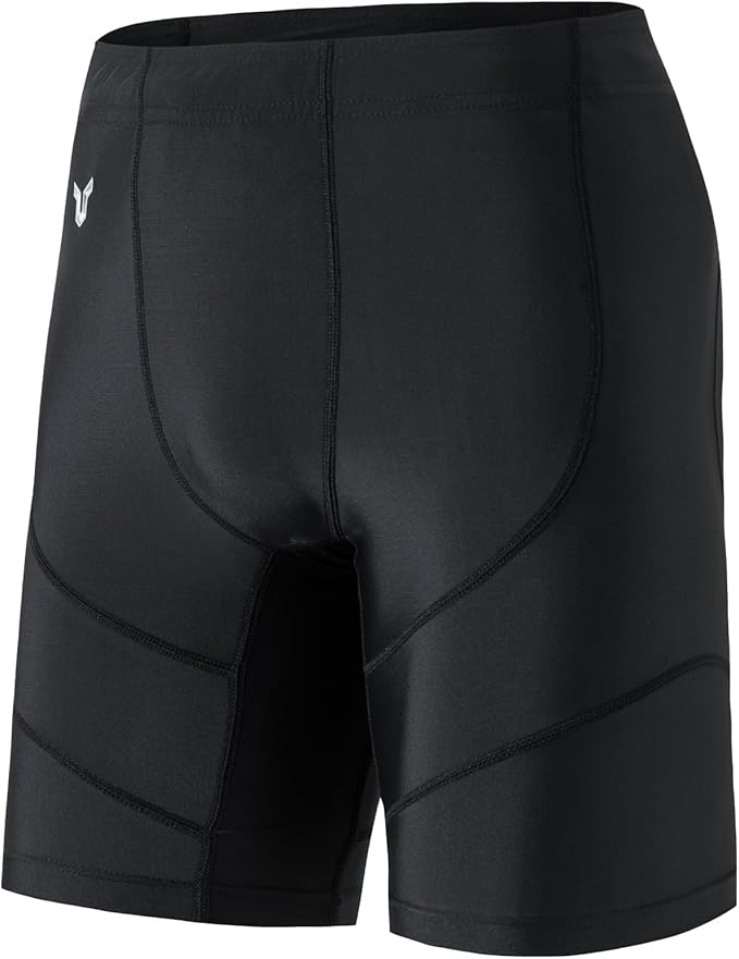 HUGE SPORTS Men's Rash Guard Swim Shorts Compression Swimming Jammer Cool Dry Active Swimsuit