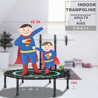 DARCHEN 450 lbs Mini Trampoline for Adults, Indoor Small Rebounder Exercise Trampoline for Workout