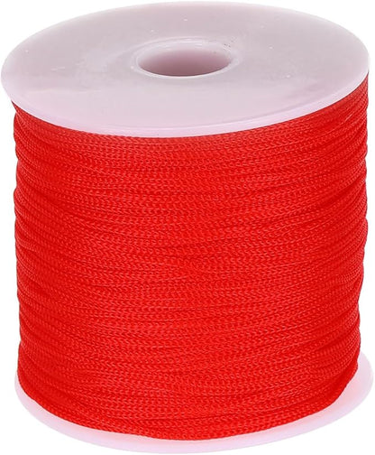 MECCANIXITY 1/16 Inch Polypropylene Rope Braided Ropes, 328ft Nylon Rope Hollow Utility Cord for