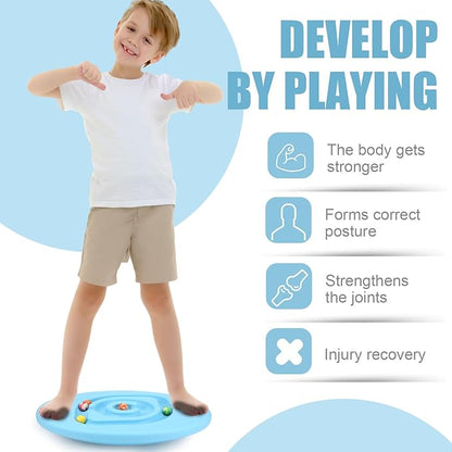 Maze Balance Board for Kids Plastic Wobble Rocker Balance Board with Mini Balls Load 170lb for