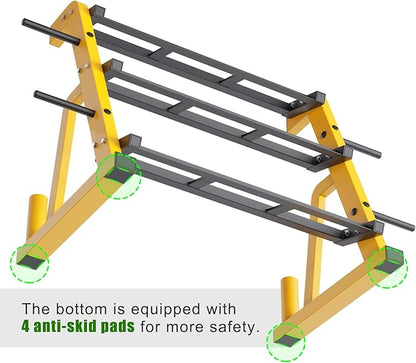 "Kipika Heavy Duty 3 Tier Dumbbell Rack Multifunctional, Weight Rack for Dumbbells, Home Gym