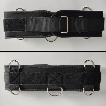 Fitness Resistance Belt Multi Functional Fitness Belt with 5 Rings for Weight Training and