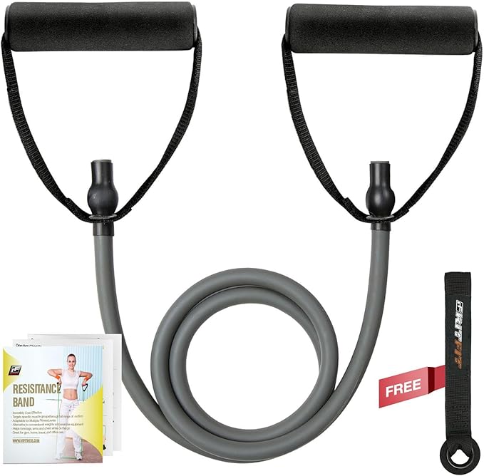 RitFit Single Resistance Exercise Band with Comfortable Handles - Ideal for Physical Therapy