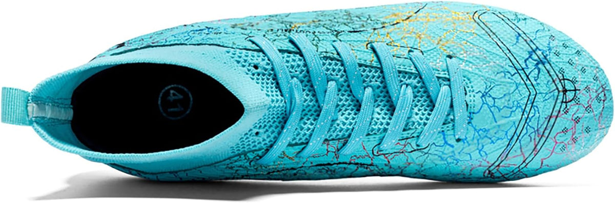 Men's Soccer Shoes High-Top Soccer Cleats Outdoor Breathable Athletic Professional Spikes Youth