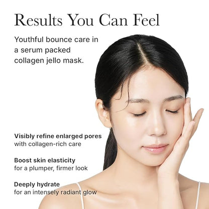 Red Collagen Jello Mask, Plump & Hydrating x 4ea, Overnight Hydrogel Mask for Dry, Mature Skin