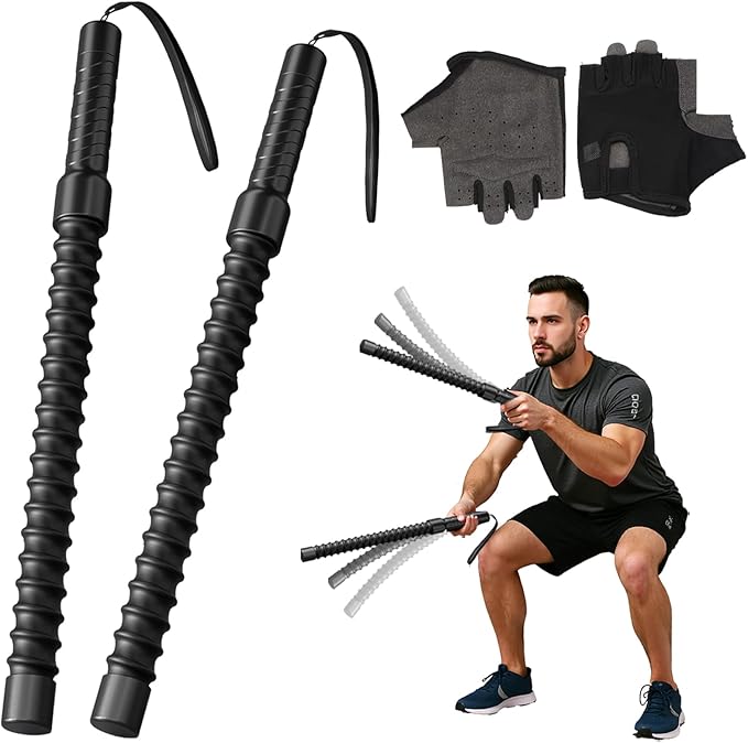 Ropeless Battle Ropes for Exercise Workout, Cordless Jump Rope, Portable Workout for Home Gym