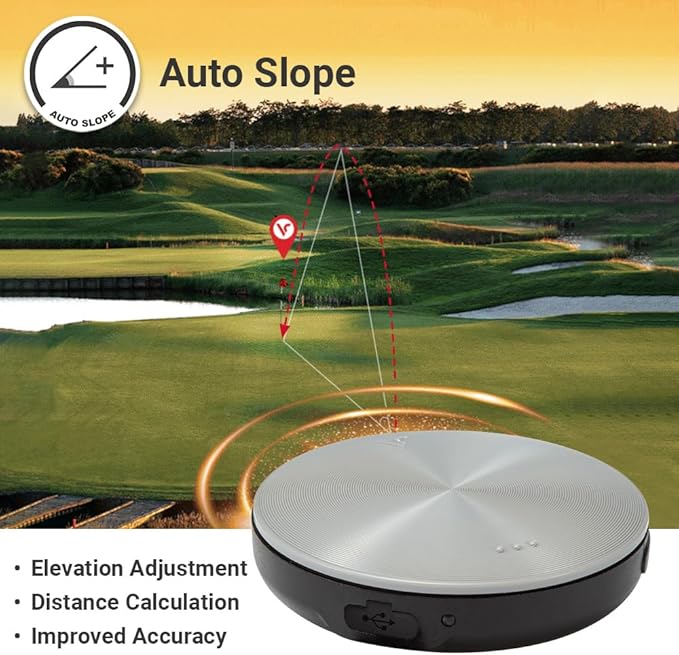 Voice Caddie VC4 Golf GPS Range Finder with Voice Output of Distance, Auto Slope, and Active Green