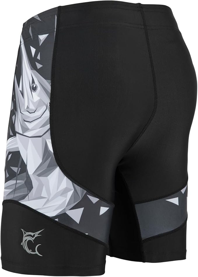 HUGE SPORTS Men's Rash Guard Swim Shorts Compression Swimming Jammer Cool Dry Active Swimsuit