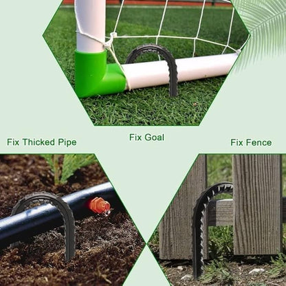 FEED GARDEN 16 Inch 16 Pack Rebar Stakes Heavy Duty J Hook, Galvanized Steel Ground Stakes Tent