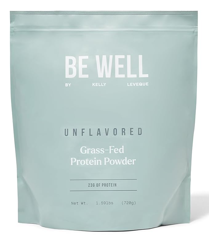 Be Well by Kelly Unflavored Grass-Fed Beef Protein Powder, 23G of Protein & Zero Carbs (1