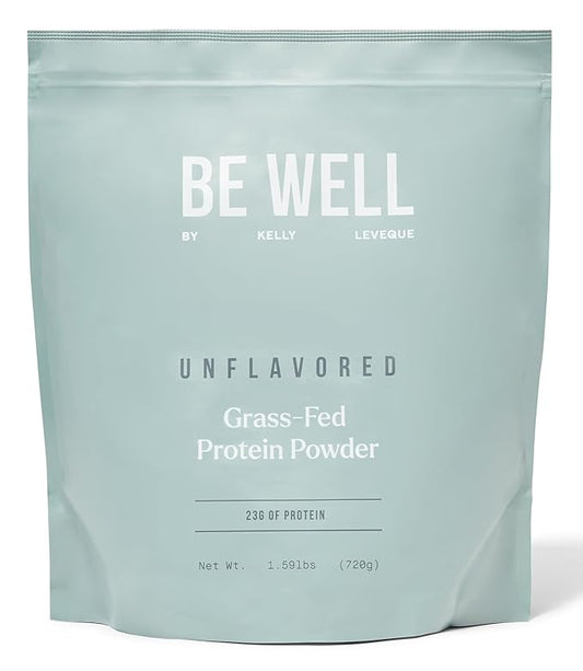 Be Well by Kelly Unflavored Grass-Fed Beef Protein Powder, 23G of Protein & Zero Carbs (1