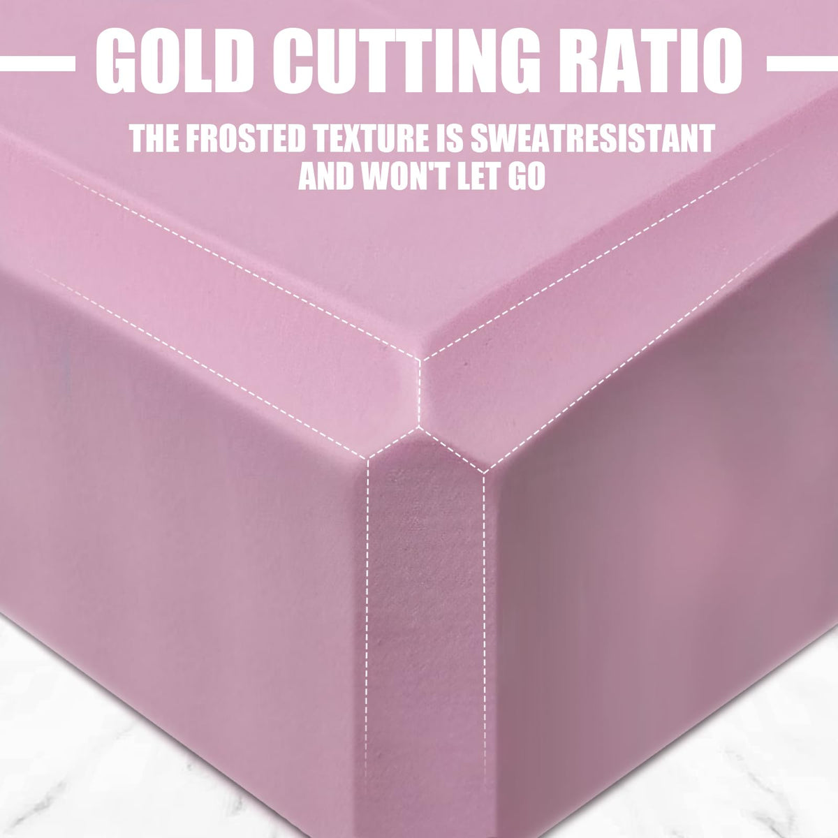 Septo 2 Pcs Yoga Blocks, 9x6x3 Inch Pink Foam Blocks for Pilates