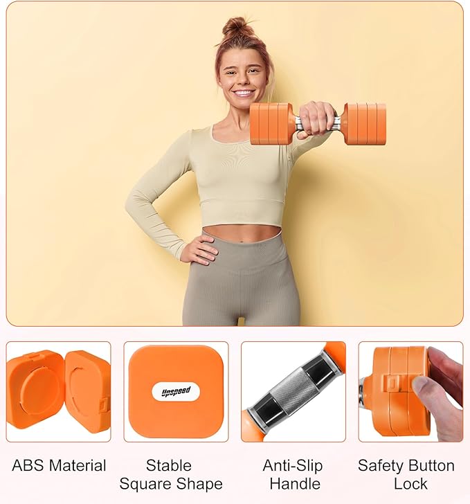 15LB 20LB 40LB 50LB Adjustable Dumbbell Set Free Weights Dumbbells Set for Women Men Hand Weights