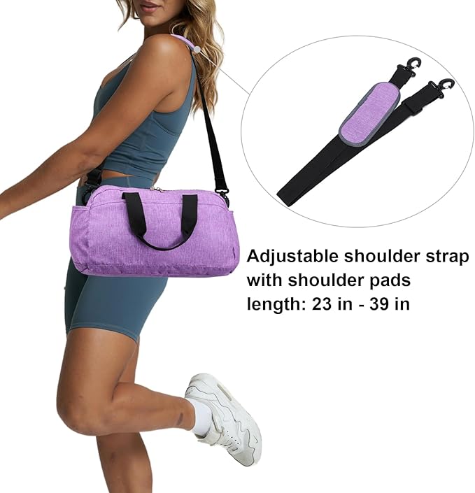 14 inch Small Gym Bag for Women & Men, Mini Duffel Bag for Travel Sports Lightweight Carry On Bag