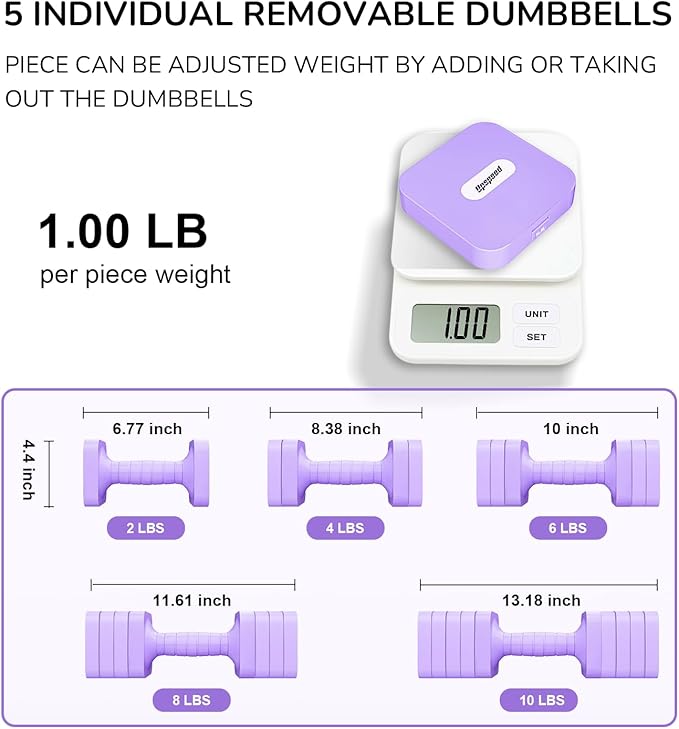 Adjustable Dumbbell Set for Women Men 16LB 20LB Hand Weights Dumbbells Sets Woman Exercise Fitness