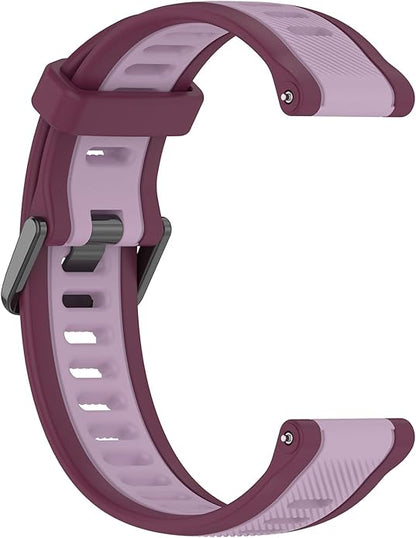 Compatible with Garmin Forerunner 165 Watch Band, 20mm Width Silicone Replacement Bands for Garmin