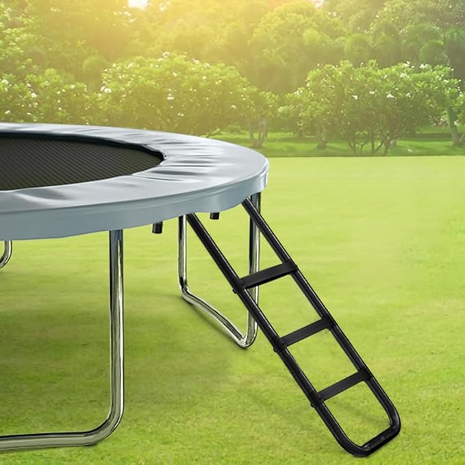 Eurmax USA Universal Easy-to-Assemble Trampoline Ladder, 3 Steps with Wide Steps, Storage Bag, 220