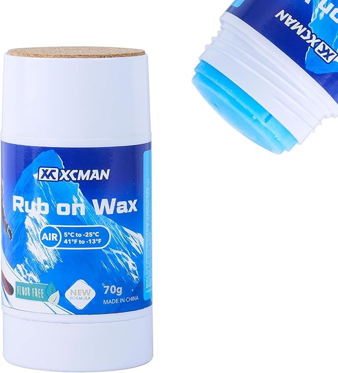 XCMAN Rub on Quick Wax for Ski/Snowboard/Nordic/Cross-Country with Easy cork applicator 70g