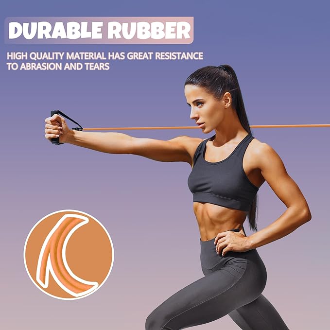 RitFit Single Resistance Exercise Band with Comfortable Handles - Ideal for Physical Therapy