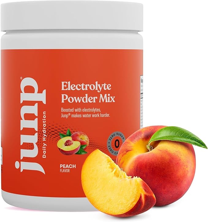 JUNP Electrolytes Powder No Sugar No Carbs – Orchard Fresh Juicy Peach Drink Mix - Potassium & Salt