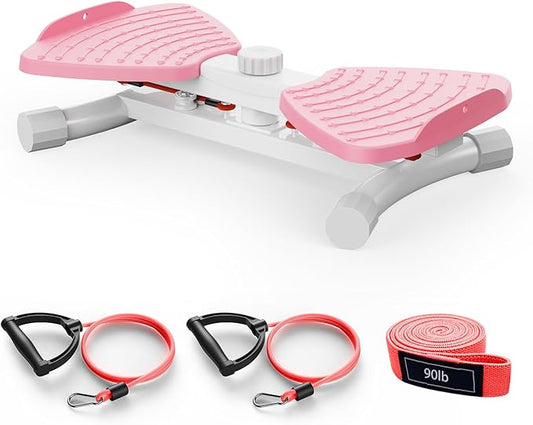 Waist Twister Ab Machine, 300 lbs Capacity Exercise Twist Board with Resistance Bands, Core Trainer