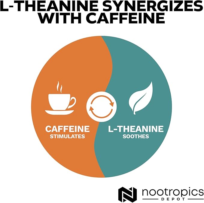 Nootropics Depot L-Theanine Capsules 200mg (180 Count) | Promotes Relaxation | Supports Healthy