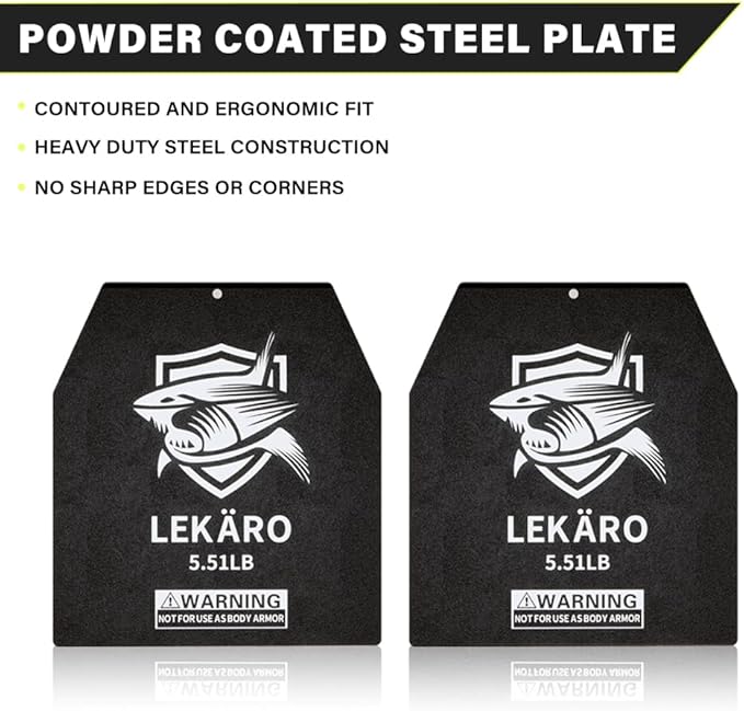 Weighted Vest Plates 5.51/8.81/15.43/20.94LB Pair for Weight Vests, Strength Training, Heavy