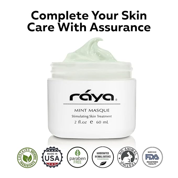 Raya Mint Masque (603) | Cooling and Refreshing Facial Treatment Mask Combination for Oily and