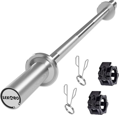Olympic EZ Curl Barbell Bar, 48-inch Curling Bar, Fits 2-inch Weight Plates, Strength Training Bar