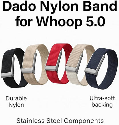 Ultra-soft Nylon Sport Band Compatible with WHOOP 5.0, One, Peak, and Life | Breathable, Durable &