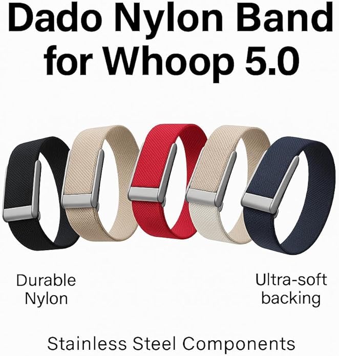 Ultra-soft Nylon Sport Band Compatible with WHOOP 5.0, One, Peak, and Life | Breathable, Durable &