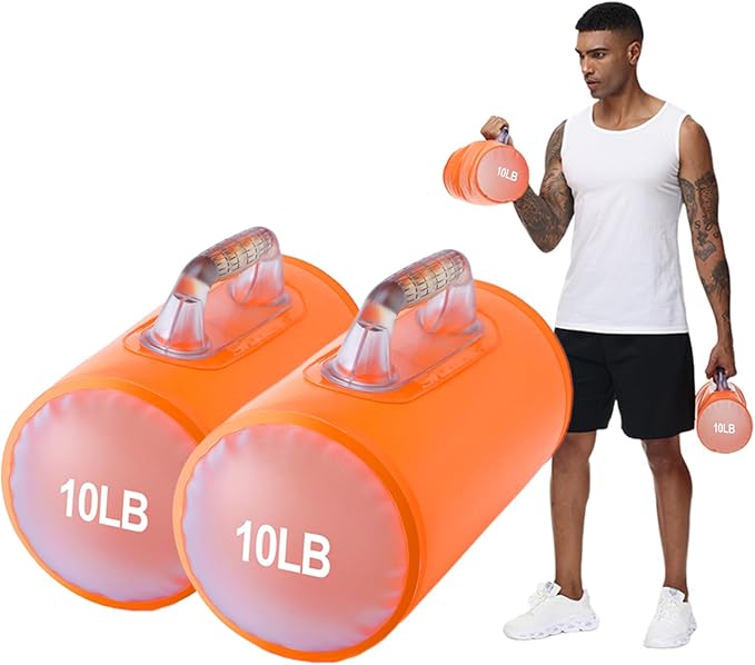 Water Dumbbells, Water Filled Training Dumbbells, Travel Weights Set, Adjustable Weights to 4-30