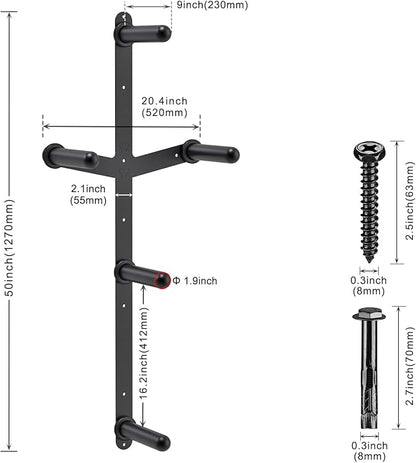 "Kipika Weight Plate Storage Rack - Wall Mounted Weight Plate Holder with Durable Steel