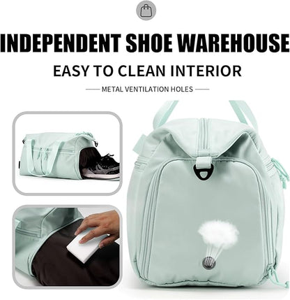 Weekender Duffel Bag with Shoe Compartment And Wet Pocket-Luggage Everyday Overnight Bag for Men