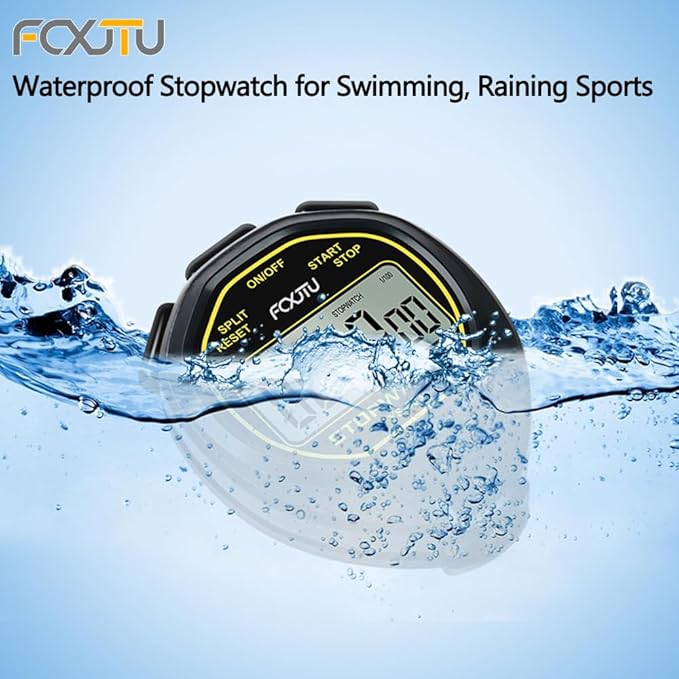 FCXJTU Digital Simple Stopwatch Timer, No Bells, No Alarm, Simple Basic Operation, Silent, Clear
