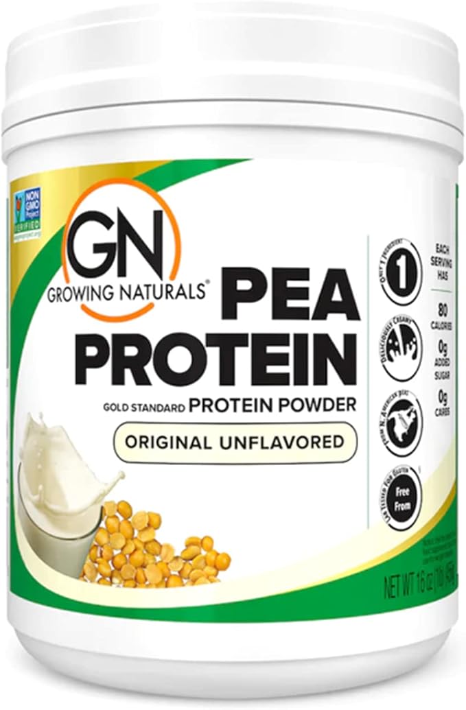 Raw Pea Protein Powder, Vegan Plant Based Protein, BCAA, Low-Carb, Low-Sugar, Original Unflavored