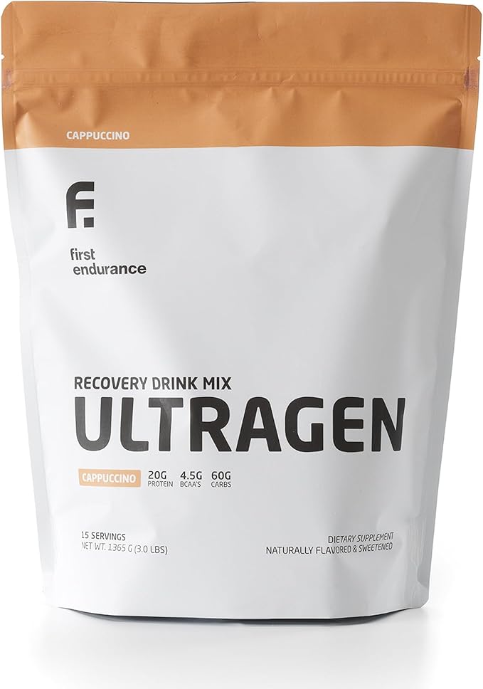 FIRST ENDURANCE Ultragen Workout Recovery Drink Powder, Protein Mix, Boosts Energy, Accelerates