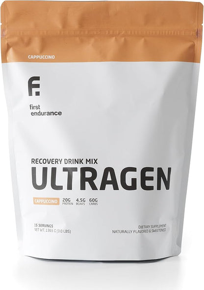 FIRST ENDURANCE Ultragen Workout Recovery Drink Powder, Protein Mix, Boosts Energy, Accelerates
