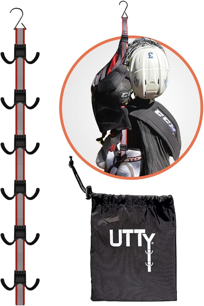 UTTY Hanging Multipurpose Portable Hockey Drying Rack - Durable Gear Keeper & Sports Equipment