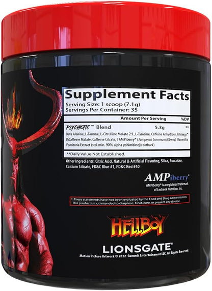 Insane Labz Hellboy Edition, High Stimulant Pre Workout Powder and NO Booster with Beta Alanine, L