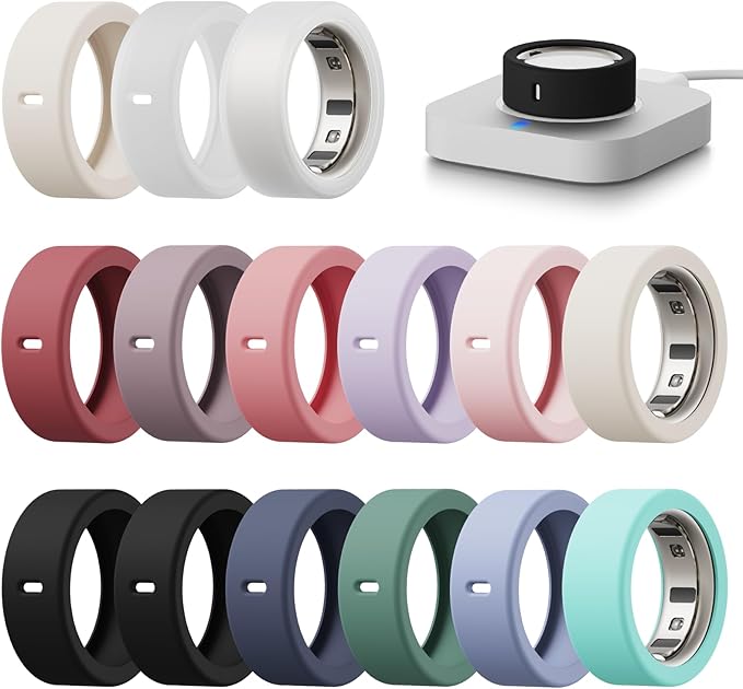 15 Pack Cover Compatible with Oura Ring Gen 4/Gen 3 Horizon/Gen 3 Heritage, Anti-Scratch Silicone