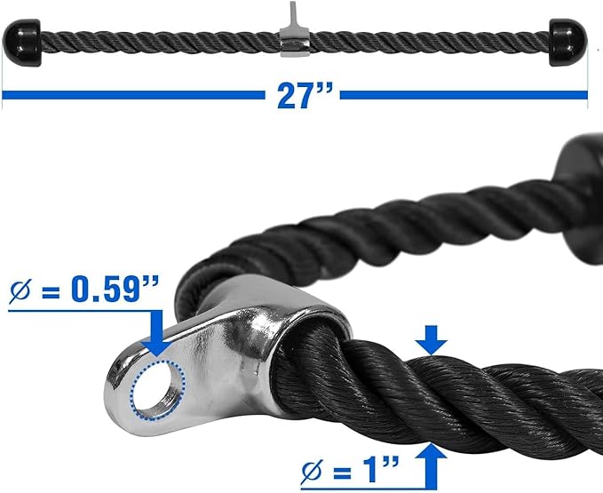 Yes4All Tricep Press Down Cable Machine Attachment Set, LAT Pulldown Attachment, Cable Machine