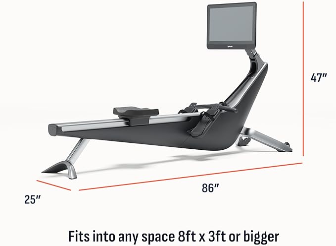 Hydrow Origin Rowing Machine with Immersive 22" HD Rotating Screen - Stows Upright | Live and