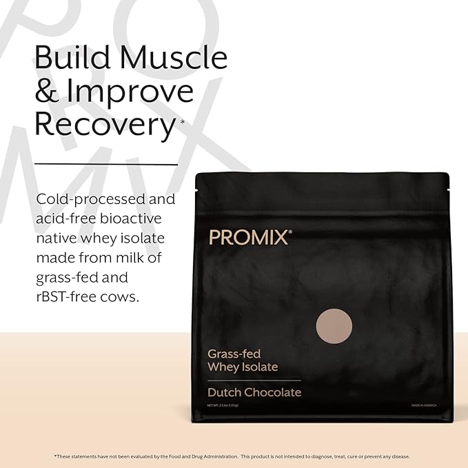 ProMix Nutrition Whey Protein Isolate Powder, Chocolate - Grass-Fed - ­Post Workout Fitness &